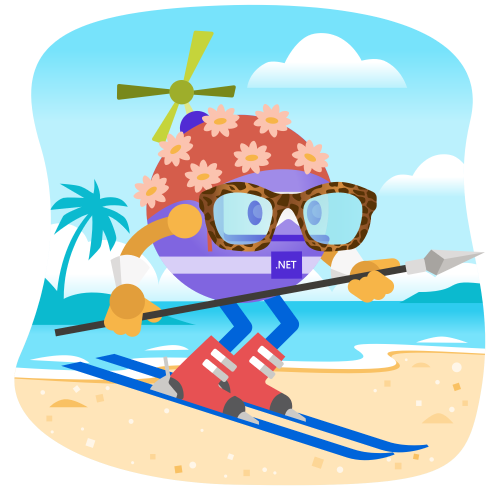 Beach skiing dotnet bot with spear
